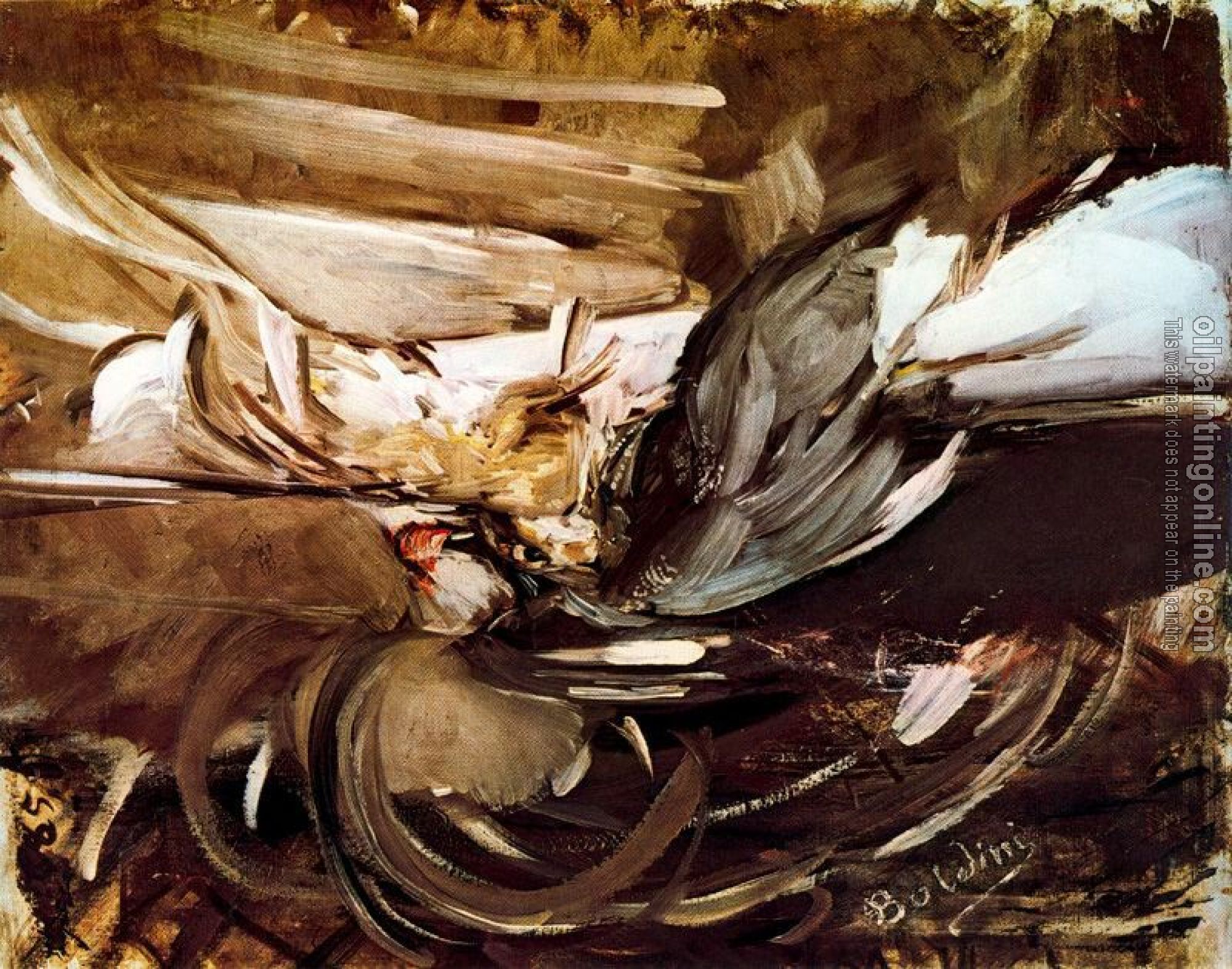 Giovanni Boldini - Wild game in Black